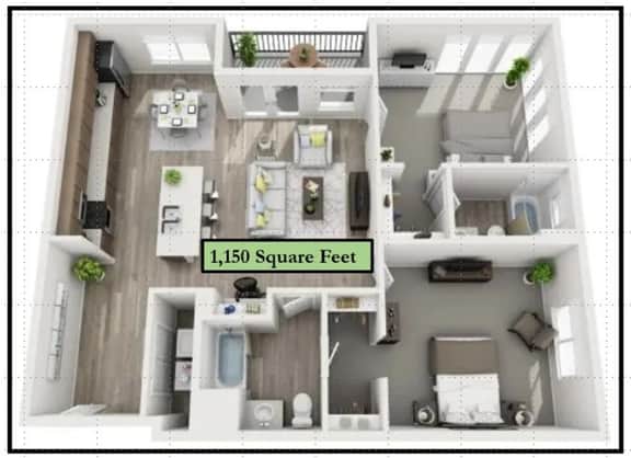 Gorgeous 2BD/2BA Pool/Gym/Htub near Convention Ctr